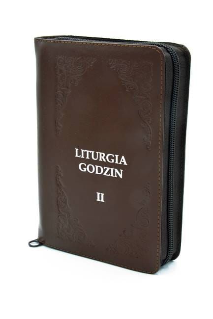 Liturgia Godzin tom II w brązowej skórzanej oprawie - wydanie na Wielki Post i Wielkanoc | Pallottinum