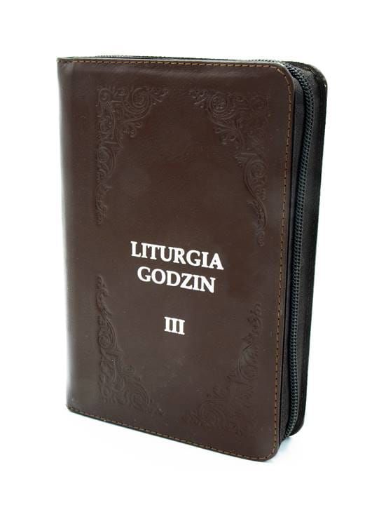 Liturgia Godzin tom III w brązowej skórzanej oprawie ze złotym tłoczeniem - wydanie na Okres Zwykły | Pallottinum