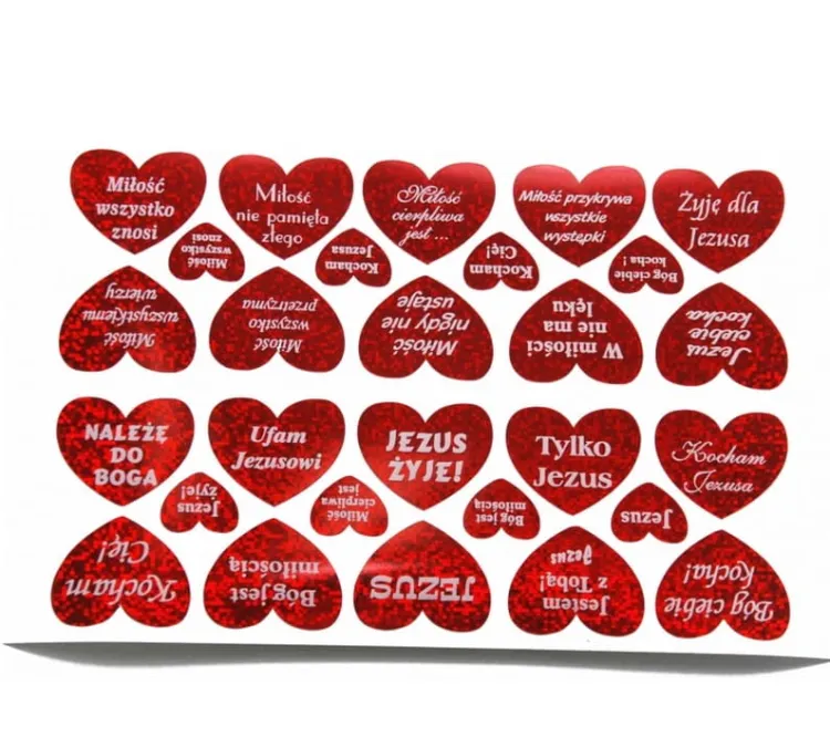 Naklejka Serca zestaw e-religijne.pl