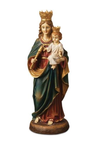 Figurka Matki Bożej Wspomożycielki Wiernych w koronie z berłem, trzymająca Dzieciątko Jezus, wysokość 12 cm | sklep chrześcijański