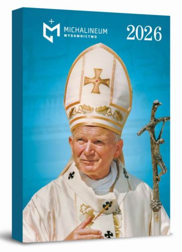 kalendarzyk z siglami 2026 Jan Paweł II, mały kalendarz liturgiczny 2026, kalendarzyk kieszonkowy do sutanny
