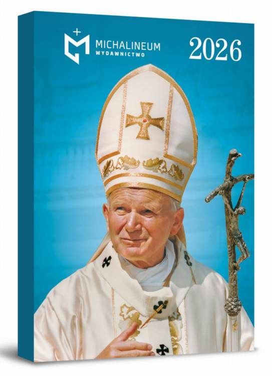 kalendarzyk z siglami 2026 Jan Paweł II, mały kalendarz liturgiczny 2026, kalendarzyk kieszonkowy do sutanny
