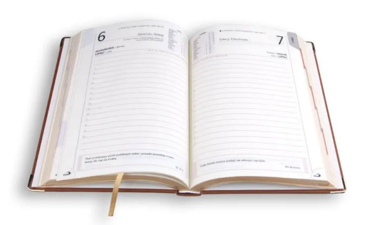 Terminarz A5 LUX 2026 złocone brzegi okucia elegancka oprawa zielony brązowy wnętrze