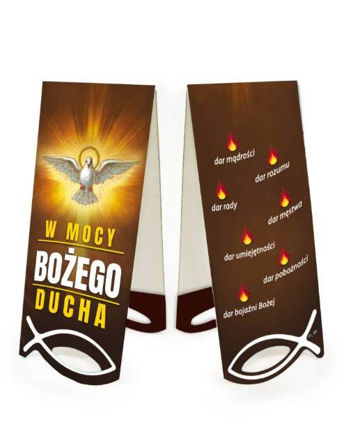 Zakładka magnetyczna W mocy Bożego Ducha z siedmioma darami Ducha Świętego na prezent bierzmowanie
