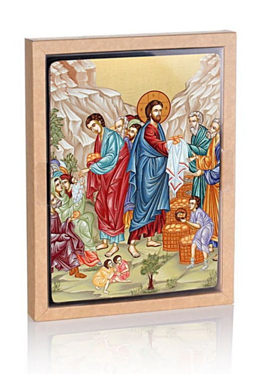 Ikona cudu rozmnożenia chleba w pudełku.