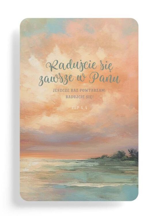 Magnes na lodówkę "Radujcie się zawsze w Panu" z pejzażem