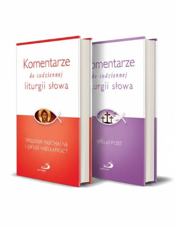 Zestaw książek z rozważaniami do czytań i Ewangelii na okres Wielkiego Postu oraz Wielkanocy.