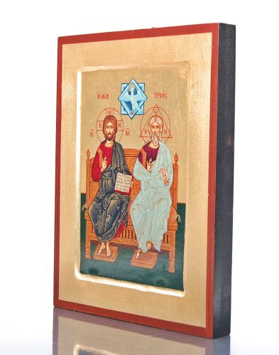 Bizantyjska ikona Trójcy Świętej 24 x 30  - największy sklep wysyłkowy z ikonami - upominek na prymicje, święcenia, śluby zakonne. Dewocjonalia e-religijne.pl