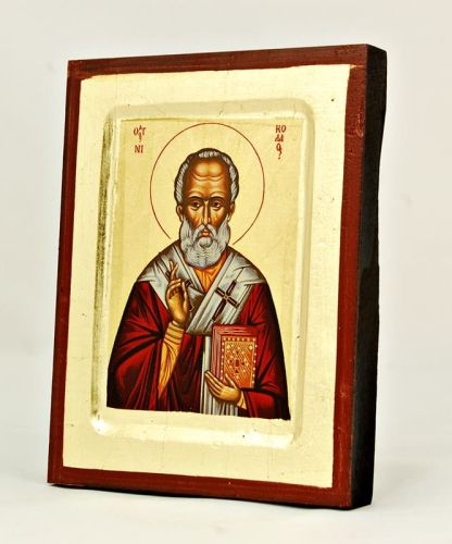 Ikona bizantyjska św. Mikołaj 14 x 18 cm e-religijne.pl