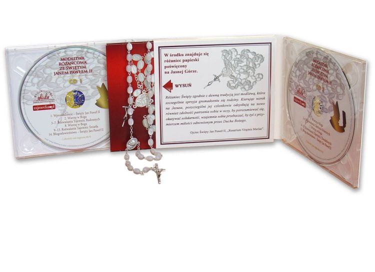 Modlitwa Różańcowa ze Świętym Janem Pawłem II (2 płyty CD) z różańcem papieskim e-religijne.pl