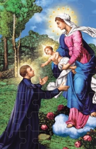 Nagrody dla dzieci za roraty, różaniec, nabożeństwo majowe: puzzle religijne św. Stanisław Kostka