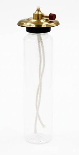 wkład olejowy szklany do świecy kościelnej 4 cm mosiężna głowica nakręcana gwint regulacja knota