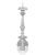 Lichtarz aluminiowy srebrny 62 cm P198A — świecznik ołtarzowy z wysokim połyskiem i trójnożną podstawą