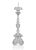 Lichtarz aluminiowy srebrny 62 cm — kompletny widok świecznika ołtarzowego z barokową ornamentyką
