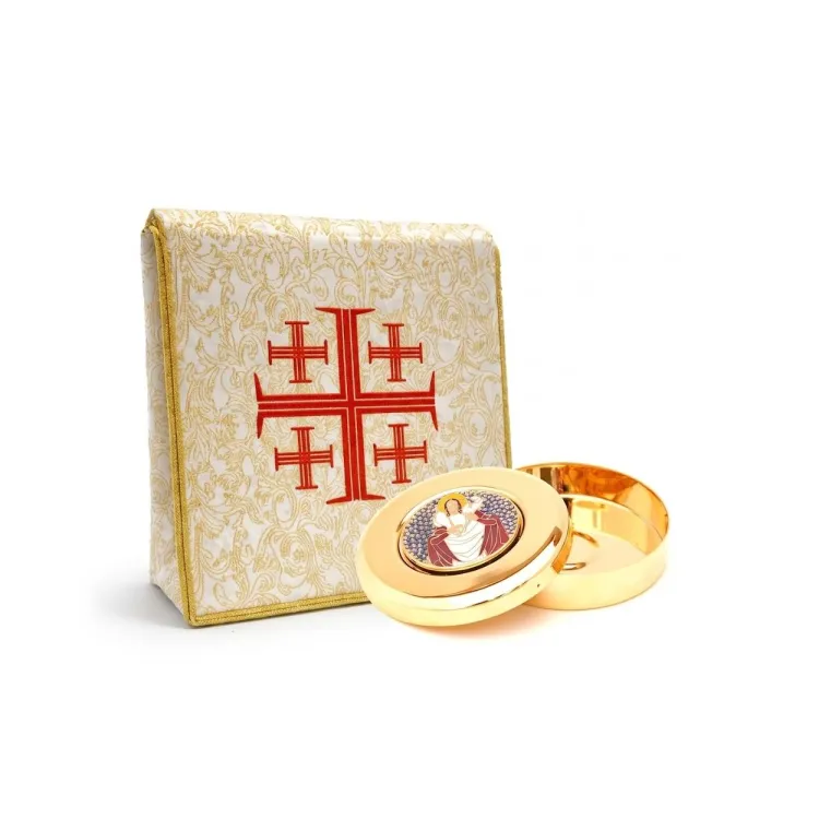 Zestaw bursa AS438 18×18 cm z cyborium 8 cm — komplet do zanoszenia Komunii Świętej chorym, ASGA Kierlikówka