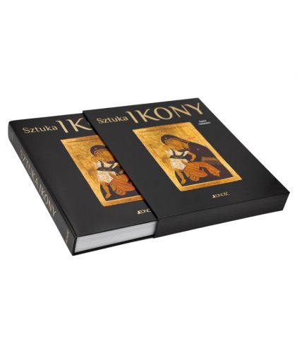 Album Sztuka ikony Tani Velmans, sztuka bizantyńska, oprawa twarda z obwolutą i etui, Wydawnictwo Jedność