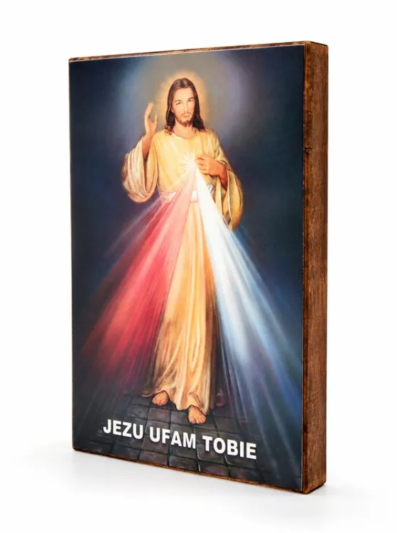 Ikona JEZUS MIŁOSIERNY obraz krakowski 25,5cm x 38 cm