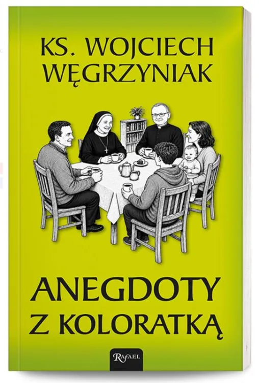 Okładka książki Anegdoty z koloratką ks. Wojciecha Węgrzyniaka, Dom Wydawniczy Rafael