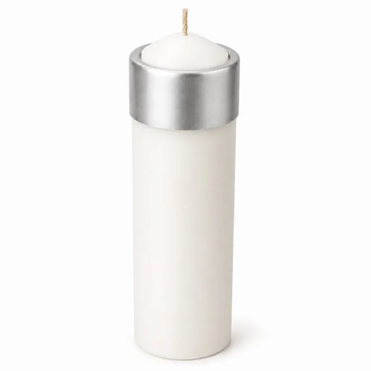Srebrny pierścień na świecy liturgicznej 8 cm
