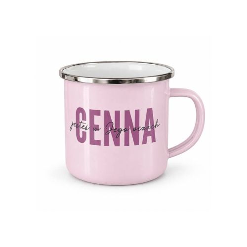 Kubek emaliowany Cenna w Jego oczach 300 ml – chrześcijański prezent dla kobiety