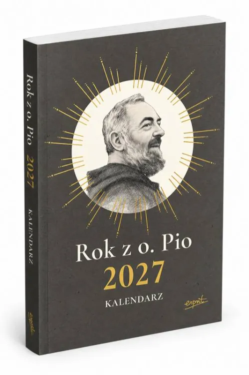Kalendarz 2027 Rok z o. Pio – okładka terminarza Wydawnictwa Esprit