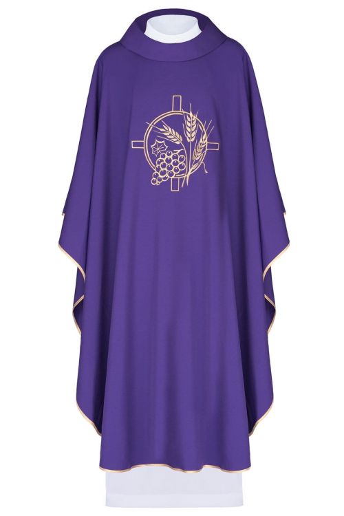 Ornat fioletowy haftowany - sklep dla księdza - dla parafii
