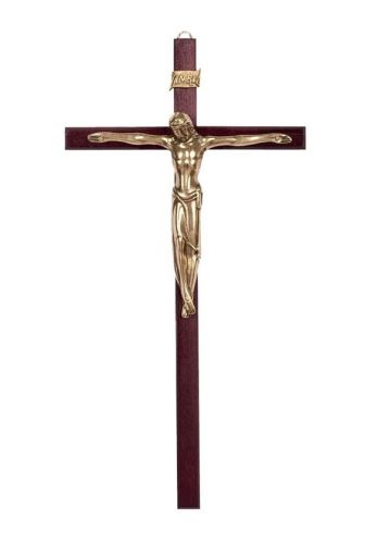 Krzyż drewniany do zawieszenia 01-440 brąz 24 cm e-religijne.pl