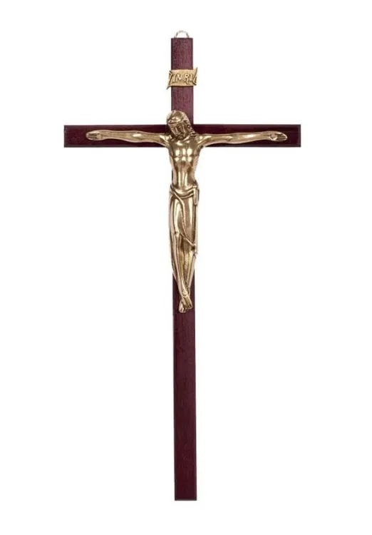 Krzyż drewniany do zawieszenia 01-440 brąz 24 cm e-religijne.pl