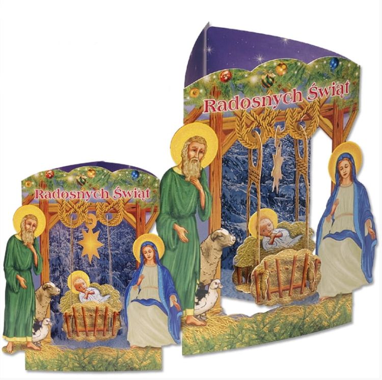 Karnety i kartki świąteczne :  Radosnych Świąt - karnet z życzeniami na Boże Narodzenie 3D