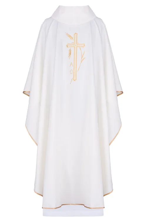 Ornat biały haftowany 18-7014 sklep artykuły religijne
