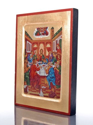 Sklep z ikonami: Bizantyjska ikona Ostatnia Wieczerza 18 x 24 księgarnia dewocjonalia ikony duży wybór - sklep e-religijne.pl
