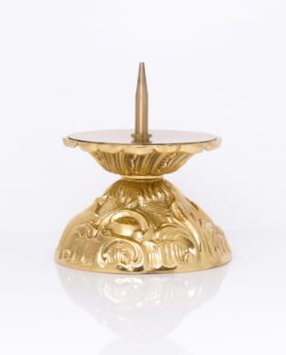 Świecznik lichtarz bogato zdobiony mosiężny JAK-1010 sklep artykuły liturgiczne dewocjonalia e-religijne.pl