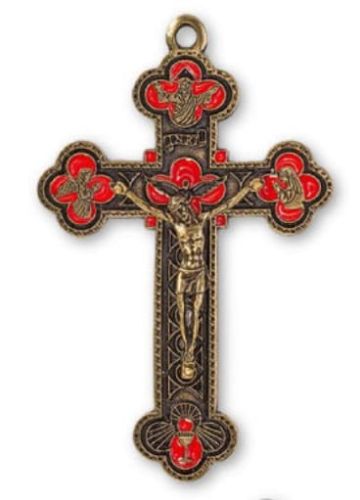 Krzyż do bierzmowania ozdobny 12,5 cm - 01-240 (czerwony) e-religijne.pl