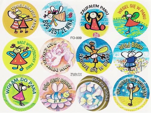 Chrześcijańskie naklejki religijne zestaw 12 sztuk (7) e-religijne.pl