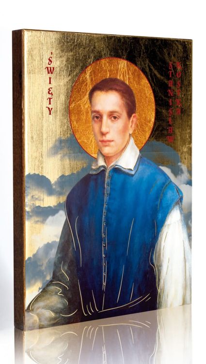  Ikona Święty Stanisław Kostka 17 x 23 [3455] sklep chrześcijański ikony 