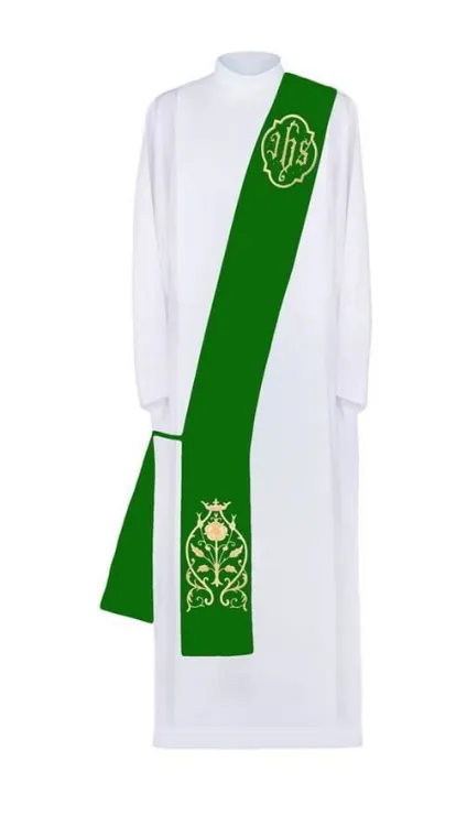 Stuła diakońska zielona 18-2202 SKLEP SZATY LITURGICZNE
