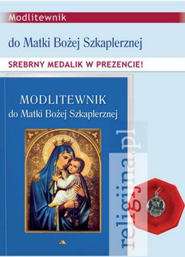 Modlitewnik do Matki Bożej Szkaplerznej ze srebrnym medalikiem