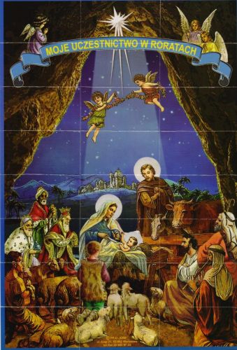 Moje uczestnictwo w Roratach wycinanka kontrolki na adwent pomoce duszpasterskie e-religijne.pl