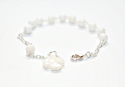 Różaniec bransoletka na rękę - masa perłowa e-religijne.pl