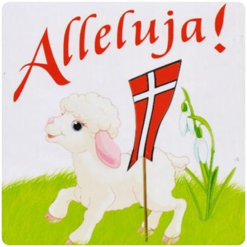 Podstawka korkowa z motyw wielkanocny "Alleluja!" - sklep chrześcijański, religijne gadżety - podstawki korkowe, magnesy, linijki, długopisy sklep e-religijne.pl