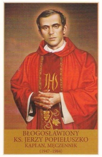 Obrazek z bł. Księdzem Jerzym Popiełuszką i modlitwą (100 szt.) e-religijne.pl