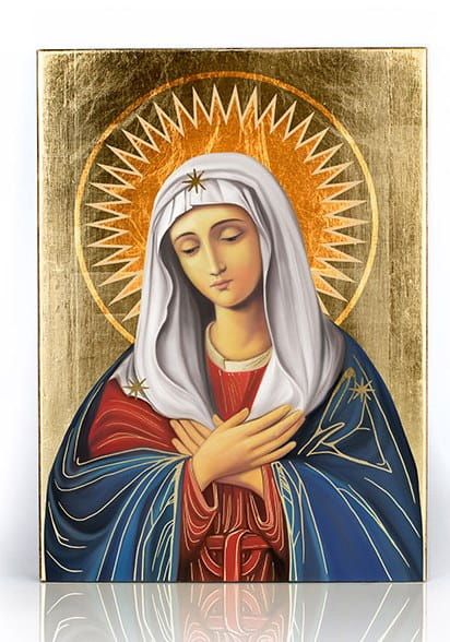 Matka Boża Bolesna ikona 11,5 x 16 ikony złocone sklep z ikonami e-religijne.pl