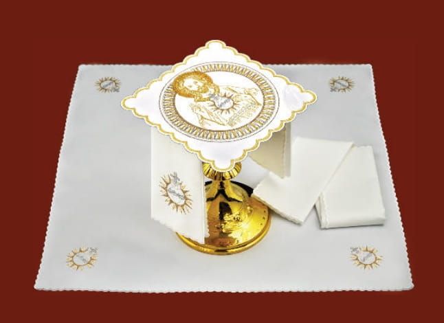 Haftina HOUSE - Bielizna ołtarzowa z motywem Chrystusa Pantokratora KK079 sklep internetowy z artykułami liturgicznymi e-religijne.pl