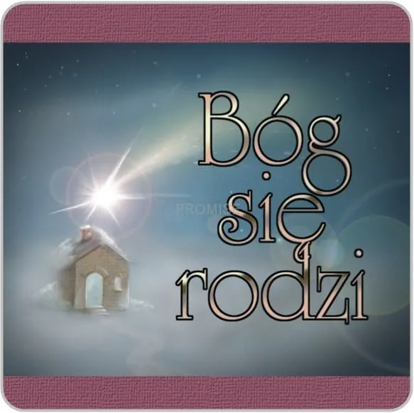 Podstawka z korka pod kubeczek "Bóg się rodzi" księgarnia e-religijne.pl sklep chrześcijański