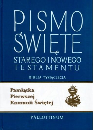 Pismo Święte - Biblia Tysiąclecia, f.oazowy, opr.twarda z wklejką na Komunię św. - Pallotinum  e-religijne.pl