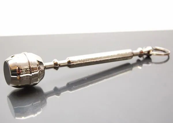 Niklowane kropidło pogrzebowe liturgiczne 20cm z ergonomicznym uchwytem do zawieszenia