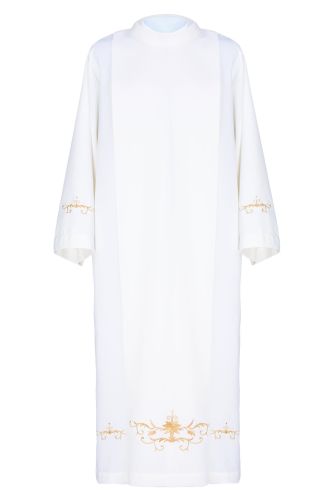 Alba kapłańska z haftem krój rzymski 18-6002 sklep artykuły liturgiczne zaopatrzenie parafii