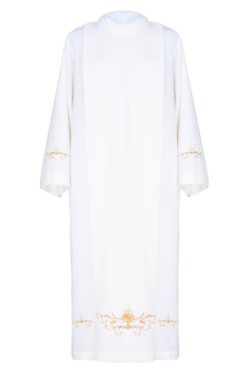 Alba kapłańska z haftem krój rzymski 18-6002 sklep artykuły liturgiczne zaopatrzenie parafii