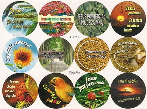 Naklejki religijne zestaw 12 sztuk (8) e-religijne.pl