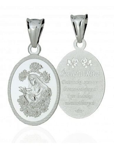 Medalik srebrny ze Świętą Rita / MD0196 sklep chrześcijański srebrne dewocjonalia